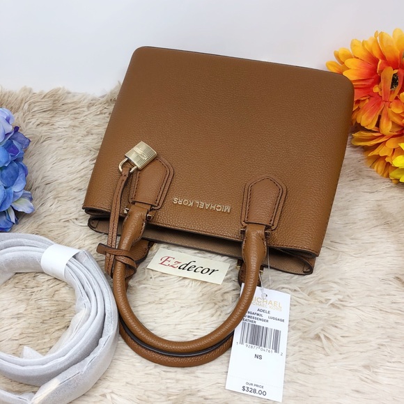 NWT Michael Kors | Adele Medium Leather Satchel - Picture 4 of 8